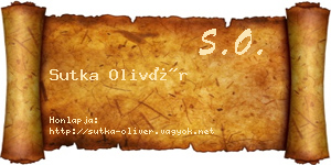 Sutka Olivér névjegykártya