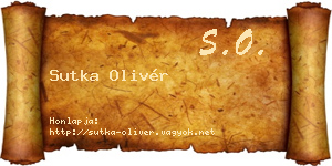 Sutka Olivér névjegykártya
